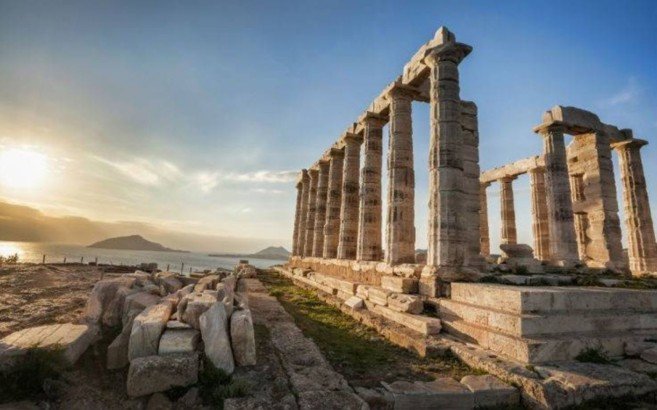 Νέος φωτισμός για την ανάδειξη του Ναού του Ποσειδώνα στο Σούνιο